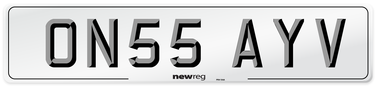 ON55 AYV Number Plate from New Reg